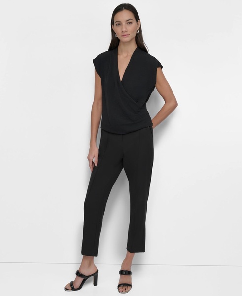 Women's Textured Surplice Top 