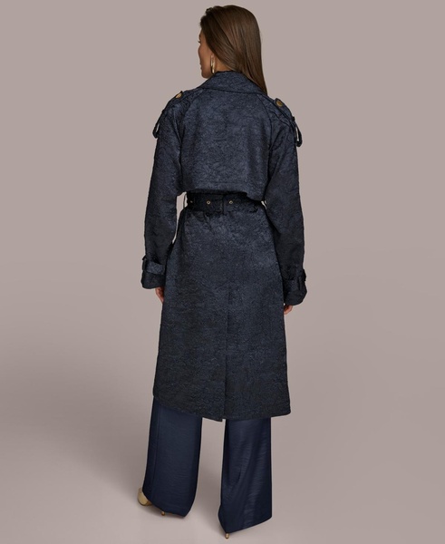 Women's Crinkle Satin Trench Coat
