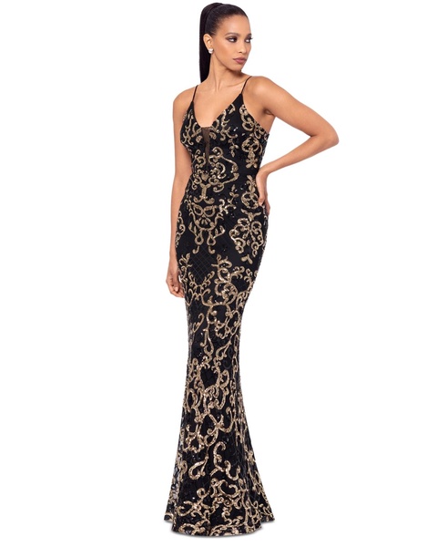 Women's Sequin Embellished Sleeveless Gown