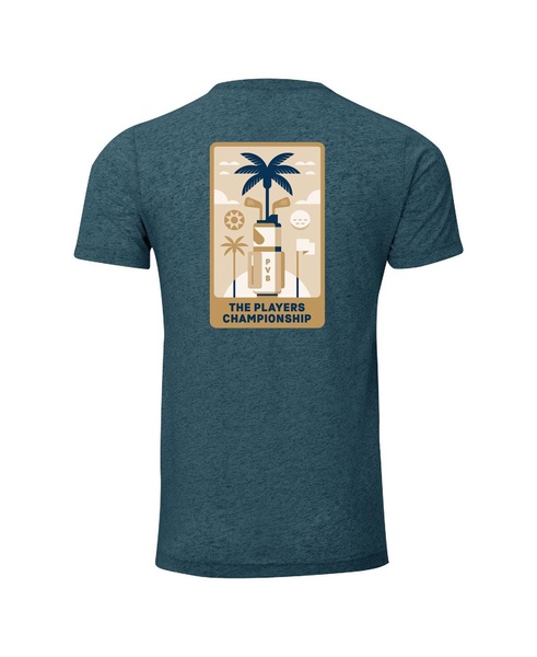 Men's Blue The Players Golf Bag Instant Classic Tri-Blend T-Shirt