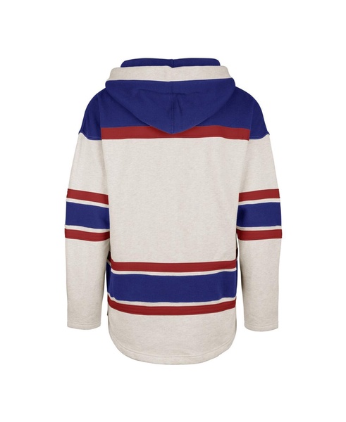 Men's Oatmeal New York Rangers Rockaway Lace-Up Pullover Hoodie