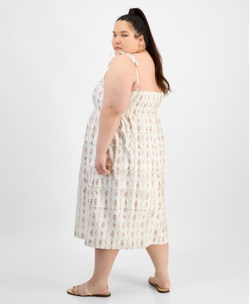 Trendy Plus Size Floral Fit & Flare Dress, Exclusively at Macy's