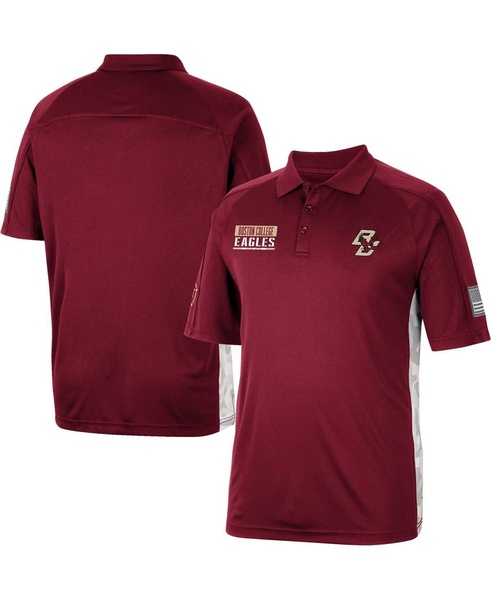 Men's Maroon Boston College Eagles OHT Military-Inspired Appreciation Snow Camo Polo Shirt