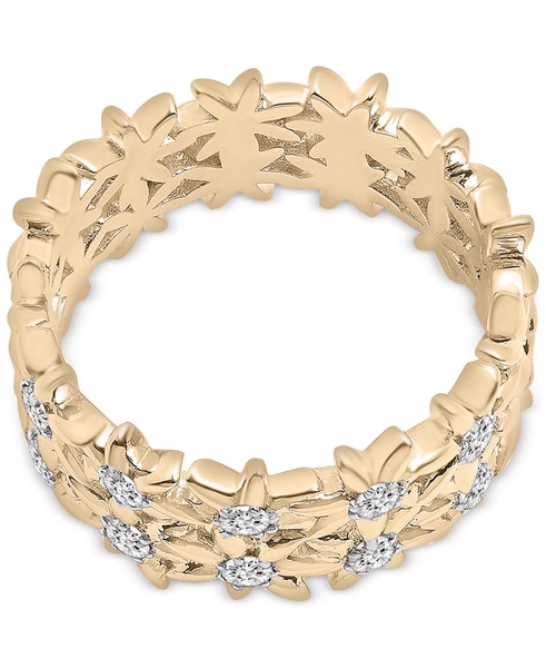 Diamond Flower Ring (1/3 ct. t.w.) in Gold Vermeil, Created for Macy's