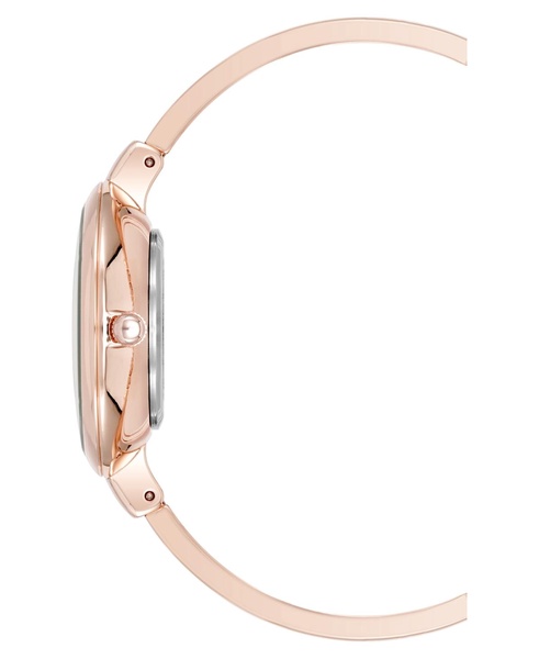 Women's Quartz Charming Floral Rose Gold-Tone Metal Alloy Watch Set, 32mm