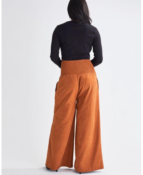 Maternity Angel Stacie Wide Leg Pants in Suede