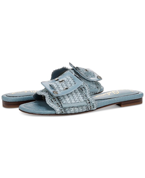 Women's Bambi Raffia Buckle Slide Sandals