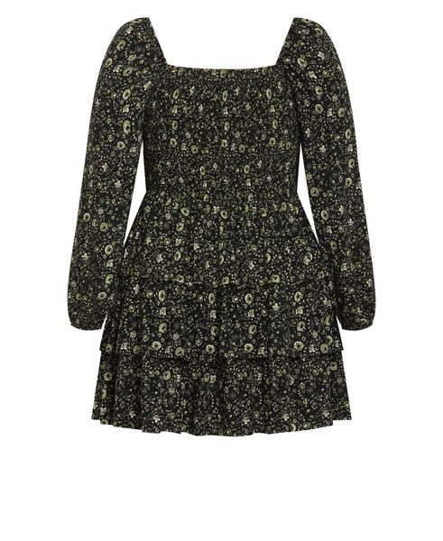 Plus Size Dahlia Mini Print Dress