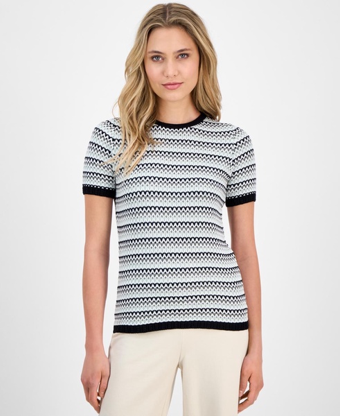 Women's Stripe Stitch Crewneck Top 