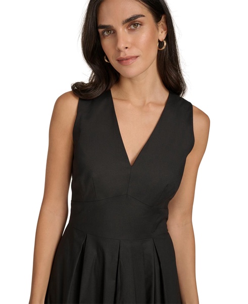 Women's V-Neck Sleeveless A-Line Dress
