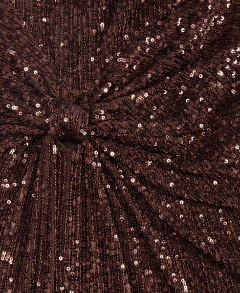 Women's Sequined One-Shoulder Side-Twist Gown