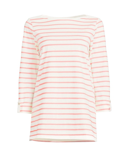 Petite Supima Cotton Adjustable 3/4 Sleeve Boatneck Tunic