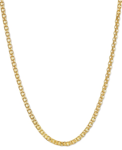 16" Bismark Link Chain Necklace (1-1/2mm) in 14k Gold
