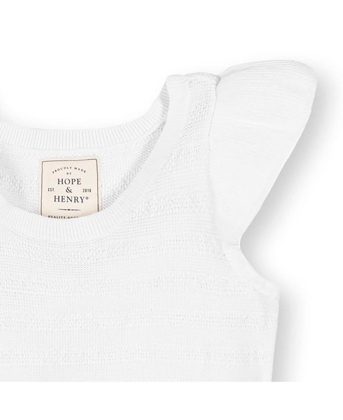 Women's Organic Flutter Sleeve Peplum Sweater Top