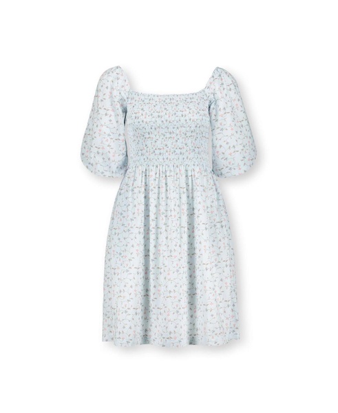Women's Smocked Bubble Sleeve Dress