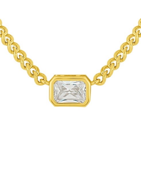 Cubic Zirconia (8.0 ct.t.w.) Curb Chain Necklace 