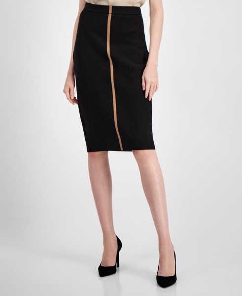Women's Jacquard-Stripe Pull-On Skirt