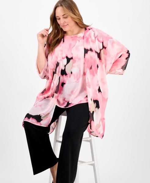 Plus Size Chiffon Kimono