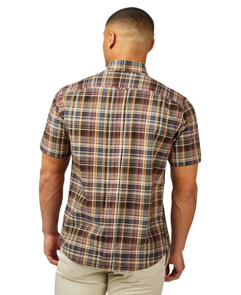 Men's Gradient Check Short Sleeve Shirt