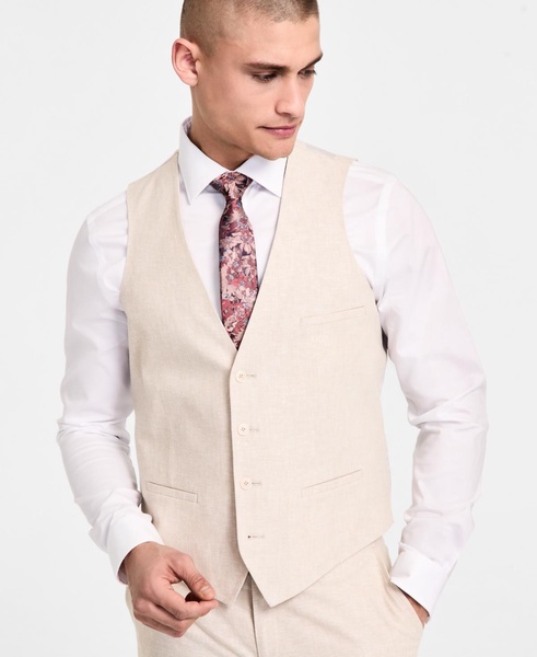 Men's Slim-Fit Linen Suit Vest, Exclusively at Macy's