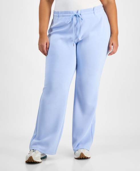 Trendy Plus Size Scuba Wide-Leg Pants, Created for Macy's