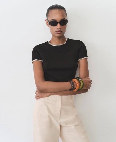 Women's Cotton Straight Mid-Rise Pants