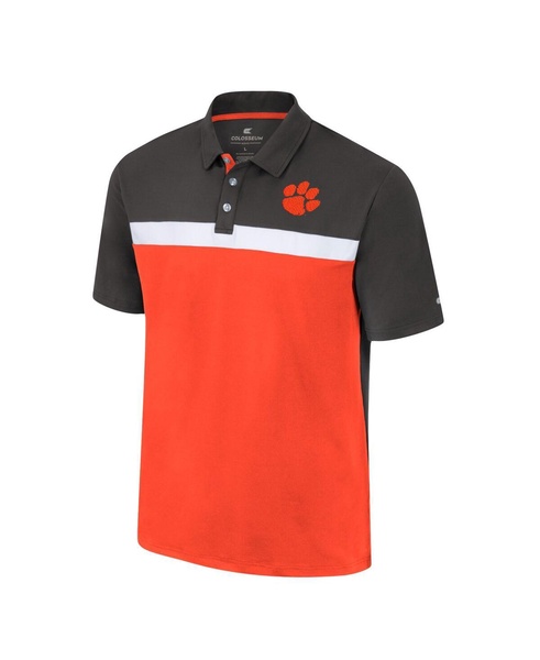 Men's Charcoal Clemson Tigers Two Yutes Polo Shirt