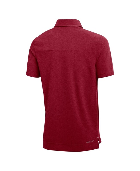 Men's Heathered Crimson Oklahoma Sooners 2022 Coach Performance Polo Shirt