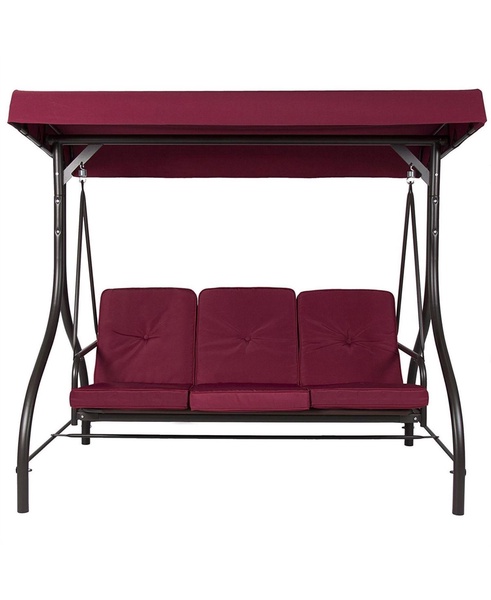 Outdoor Patio Deck Porch Canopy Swing with Cushions