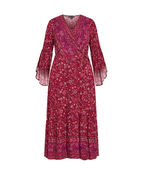 Plus Size Belle Wrap Maxi Dress