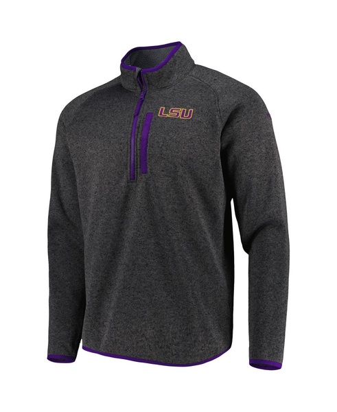Men's Charcoal LSU Tigers Canyon Point Omni-Shield Raglan Half-Zip Top