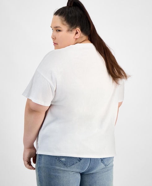 Trendy Plus Size Cotton French 75 Graphic Tee, Exclusively at Macy's