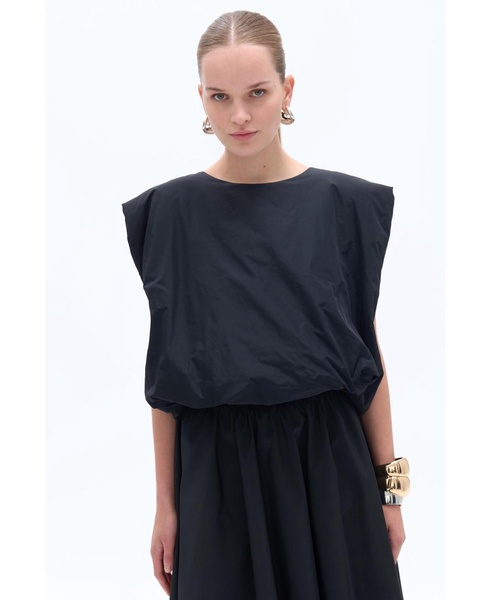 Women's Taffeta Crewneck Blouse