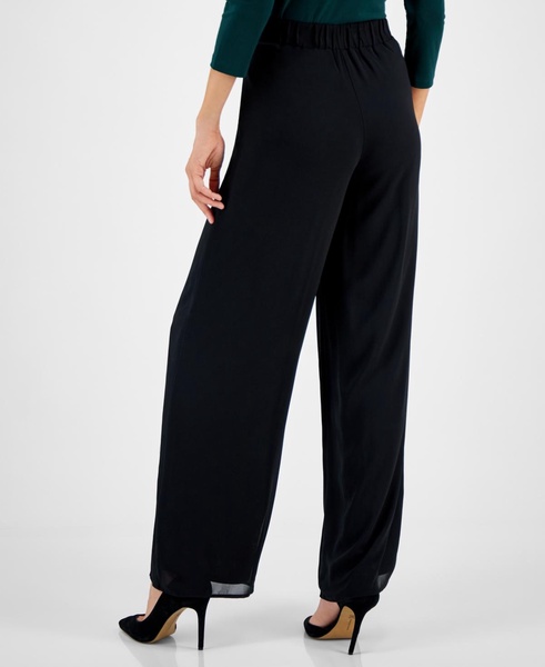 Women's High-Rise Pull-On Wide-Leg Pants 