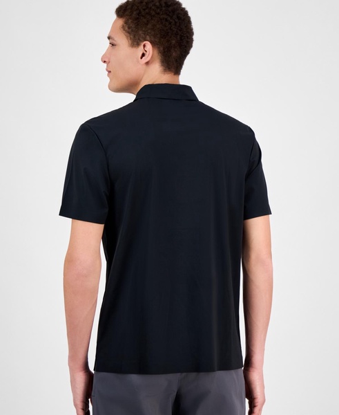 Men's Laser Cut Short Sleeve Performance Polo Shirt, Exclusively at Macy's