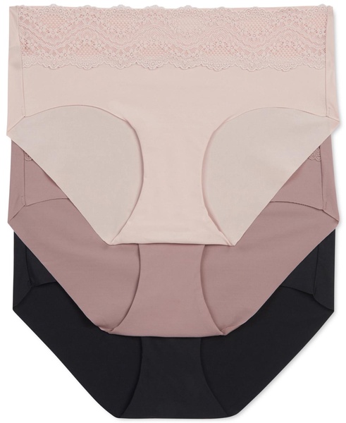 b.tempt'd Women's 3-Pk. b.bare Lace-Trim Hipster Underwear