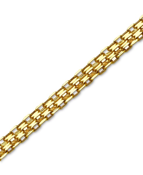 Polished Bismark Link 18" Statement Necklace in 10k Gold