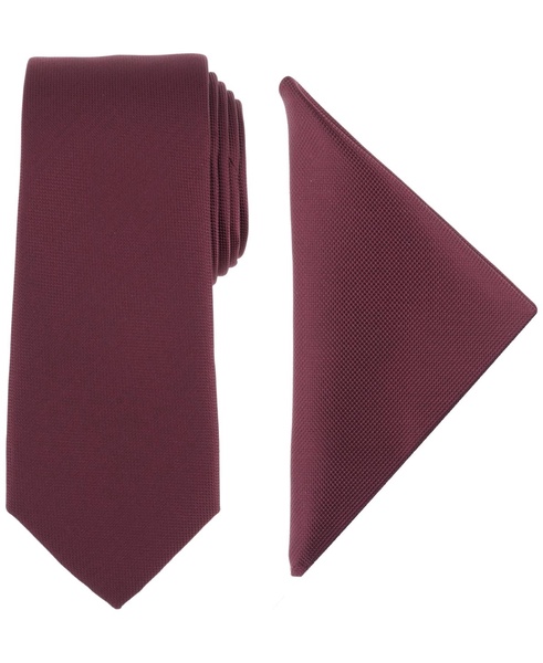 Men's Modern Textured Tie & Pocket Square Set, Created for Macy's