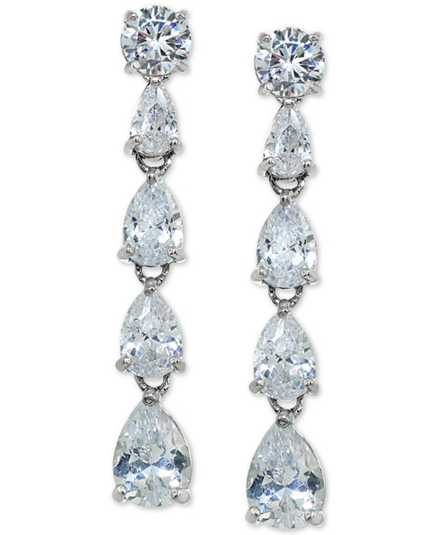 Cubic Zirconia Drop Earrings in Sterling Silver, Created for Macy's