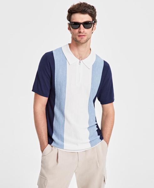 Men's Colorblocked Polo Sweater, Created for Macy's