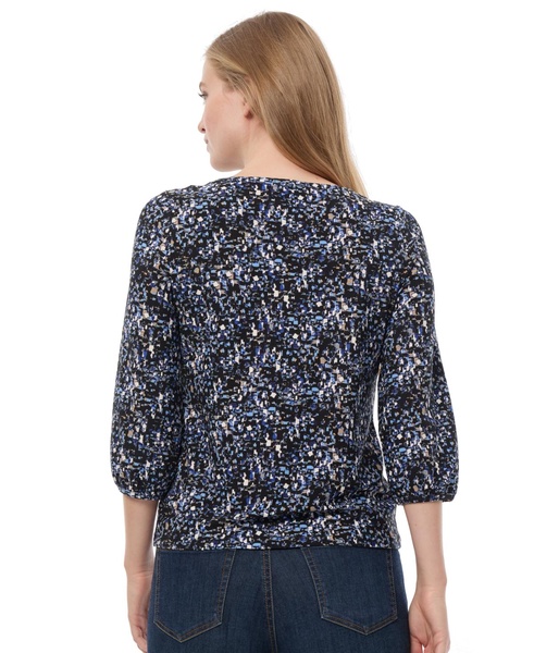 Women's Printed Crepe 3/4-Sleeve Top