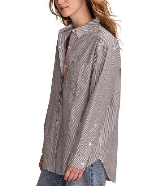 Women's Cotton Poplin Oversized Button-Back Shirt