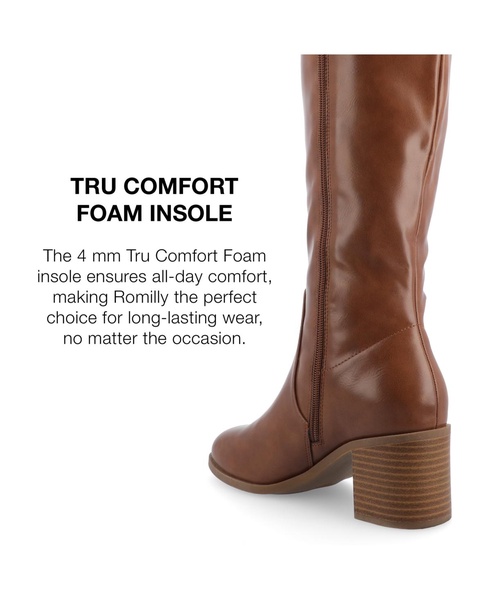 Women's Romilly Round Toe Block Heel Knee High Boots