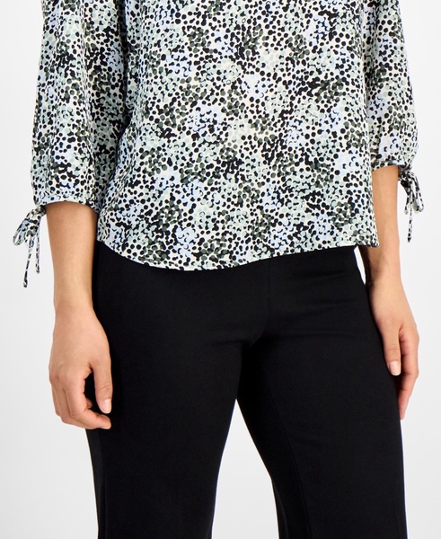 Women's Printed V-Neck Blouse