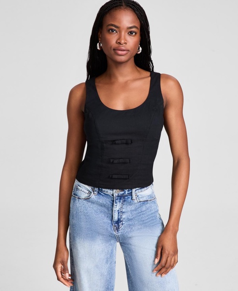 Women's Bow-Trim Sleeveless Top, Exclusively at Macy's