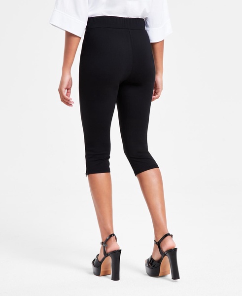 Women's Ponté-Knit Side-Zip Capri Pants, Exclusively at Macy's