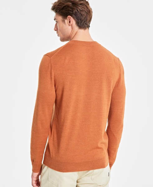 Men's Long-Sleeve V-Neck Merino Sweater, Created for Macy's