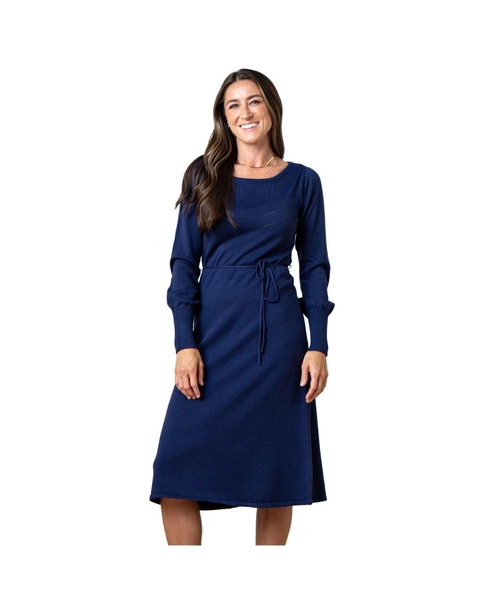 Women's Organic Bellow Sleeve Pointelle Sweater Dress