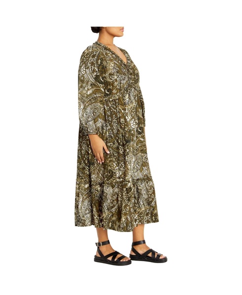 Plus Size Gaia Print Dress