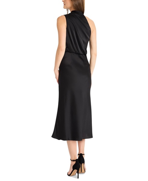 Women's High-Neck Asymmetric-Shoulder Dress